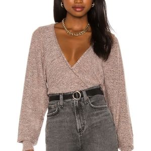 NWT Free People Going For Gold Sweater in Rose